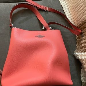 Leather Coach Bucket Bag